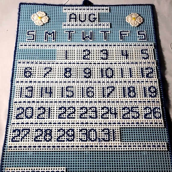 Latch Kit Calendar Using Rug Hooking Mesh Months Days - Picture 1 of 8